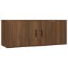 Elegant Wall Mounted TV Cabinet Brown Oak - Functional & Stylish