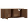 Elegant Wall Mounted TV Cabinet Brown Oak - Functional & Stylish