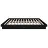 Black Solid Wood King Size Bed Frame - 150x200 cm | HipoMarket