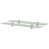 Floating Shelves 2 pcs Glass 60x20 cm 8 mm Colour white Size 60 x 20 cm Quantity in Package 2 Number of Pieces 1 