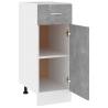 Concrete Grey Drawer Bottom Cabinet - 30x46x81.5 cm