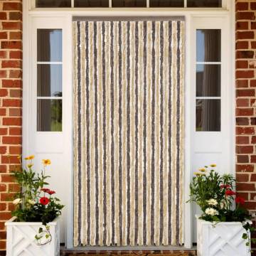 Fly Curtain Dark Brown & Beige 118x220 cm - Insect Protection