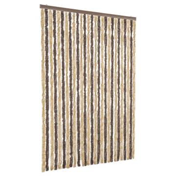 Fly Curtain Dark Brown & Beige 118x220 cm - Insect Protection