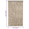 Fly Curtain Dark Brown & Beige 118x220 cm - Insect Protection