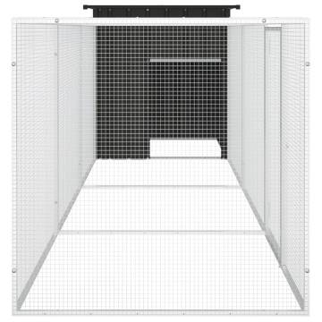 Chicken Cage Anthracite 400x91x100 cm - Galvanised Steel