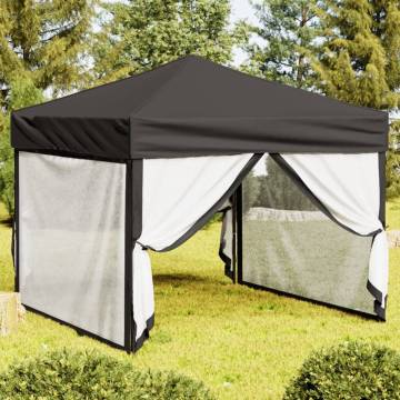 Folding Party Tent with Sidewalls Anthracite 3x3 m | HipoMarket