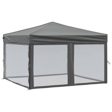 Folding Party Tent with Sidewalls Anthracite 3x3 m | HipoMarket