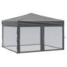 Folding Party Tent with Sidewalls Anthracite 3x3 m | HipoMarket