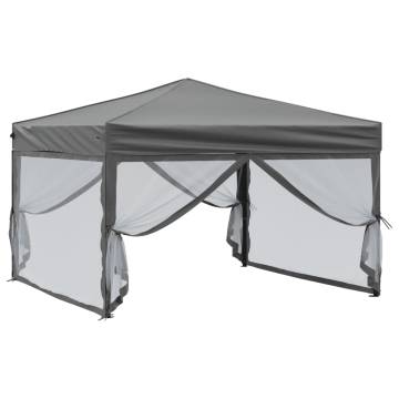 Folding Party Tent with Sidewalls Anthracite 3x3 m | HipoMarket