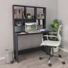 Desk with Shelf Grey 110x45x157 cm Engineered Wood Colour grey 