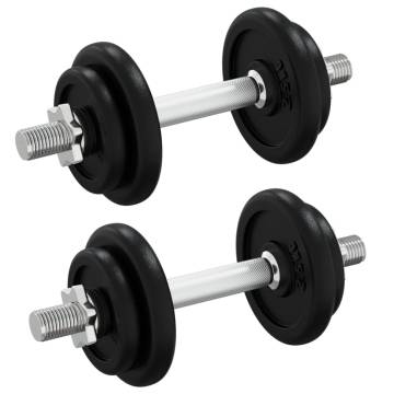 40 kg Dumbbell Set - Cast Iron & Chrome Plated Steel