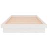 White Solid Wood Pine Bed Frame 100x200 cm | HipoMarket