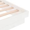 White Solid Wood Pine Bed Frame 100x200 cm | HipoMarket