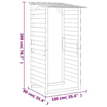 Pergola with Roof - 100x90x200 cm Impregnated Pinewood