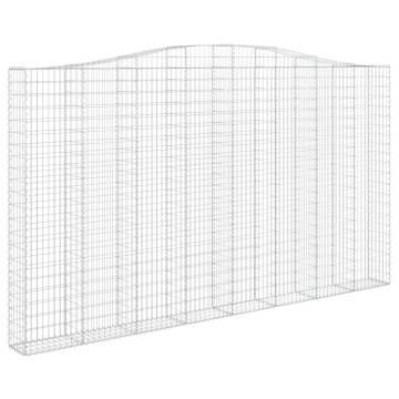 Arched Gabion Basket 400x30x220240 cm | Galvanised Iron