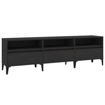 Stylish Black TV Cabinet - 150x30x44.5 cm | Hipomarket