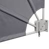 Collapsible Grey Balcony Side Awning - 210x210 cm | HipoMarket