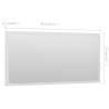 Stylish White Bathroom Mirror | 80x1.5x37 cm | Durable Design