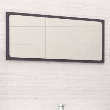 Contemporary Grey Bathroom Mirror | 80x1.5x37 cm | Hipomarket