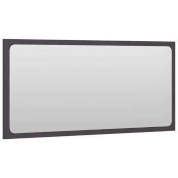 Contemporary Grey Bathroom Mirror | 80x1.5x37 cm | Hipomarket