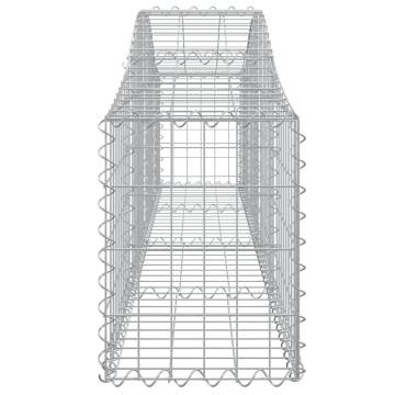 Arched Gabion Baskets 12 pcs 200x30x40/60 cm | Durable Iron