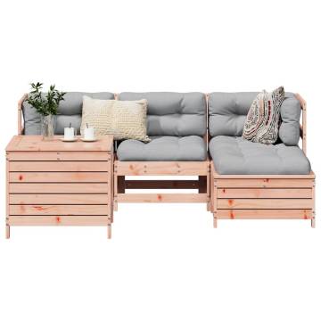 5 Piece Garden Sofa Set - Solid Wood Douglas Fir | HipoMarket