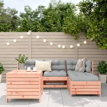 5 Piece Garden Sofa Set - Solid Wood Douglas Fir | HipoMarket