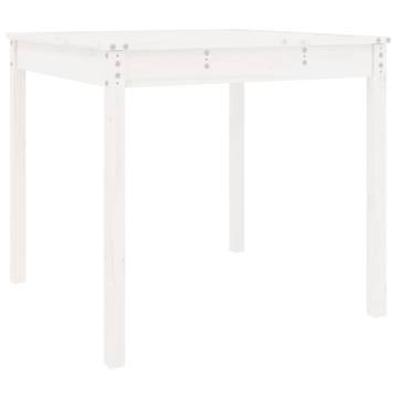 Garden Table White 82.5x82.5 cm | Solid Wood Pine