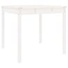 Garden Table White 82.5x82.5 cm | Solid Wood Pine