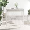 Garden Table White 82.5x82.5 cm | Solid Wood Pine