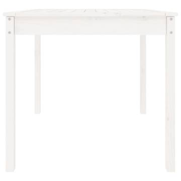 Garden Table White 82.5x82.5 cm | Solid Wood Pine