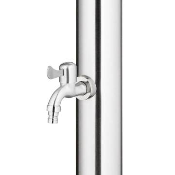 Garden Shower with Brown Base - 220 cm Stainless Steel Design