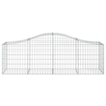 Arched Gabion Baskets - 11 pcs 200x50x60/80 cm Galvanised Iron