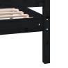 Black Solid Wood Bed Frame 100x200 cm - Stylish & Sturdy