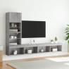 4 Piece Grey Sonoma TV Wall Units with RGB LED | HipoMarket