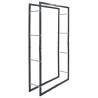 Firewood Rack Black 80x25x150 cm - Heavy-Duty Steel Storage