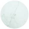 Table Top White Ø90x1 cm Tempered Glass with Marble Design Colour white Size Ø 90 cm Quantity in Package 1 