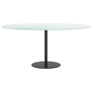 Tempered Glass Table Top Ø90cm with Marble Design - Hipo Market