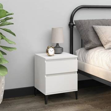 Trendy White Bedside Cabinet 40x35x50 cm | HipoMarket