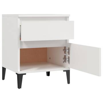 Trendy White Bedside Cabinet 40x35x50 cm | HipoMarket