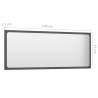 High Gloss Grey Bathroom Mirror - 100x1.5x37 cm