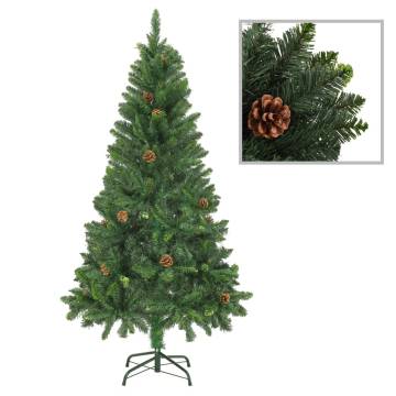 Artificial Christmas Tree with Pine Cones | 150 cm Green