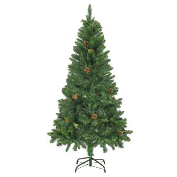 Artificial Christmas Tree with Pine Cones | 150 cm Green