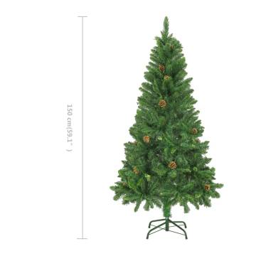 Artificial Christmas Tree with Pine Cones | 150 cm Green