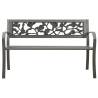 Garden Bench 125 cm Steel Grey - Vintage Style Outdoor Seating