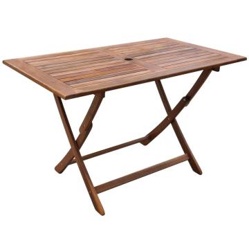 Stylish Garden Table 120x70 cm - Solid Acacia Wood