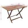 Stylish Garden Table 120x70 cm - Solid Acacia Wood