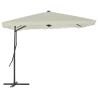 Outdoor Parasol with Steel Pole 250x250 cm - Sand