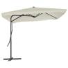 Outdoor Parasol with Steel Pole 250x250 cm - Sand