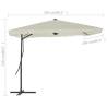 Outdoor Parasol with Steel Pole 250x250 cm - Sand